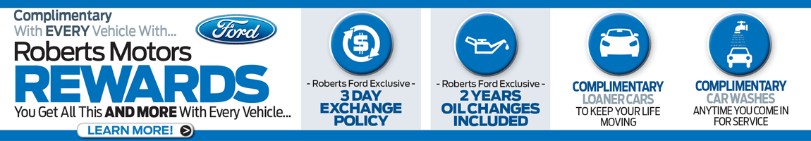 Roberts Motors Rewards With Every Vehicle | Learn More